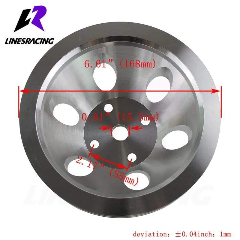 Passend für Small Block Chevy Aluminium-Wasserpumpenscheibe 1 Nut LWP Lange Wasserpumpe Passend für Small Block Chevy 327 305 350