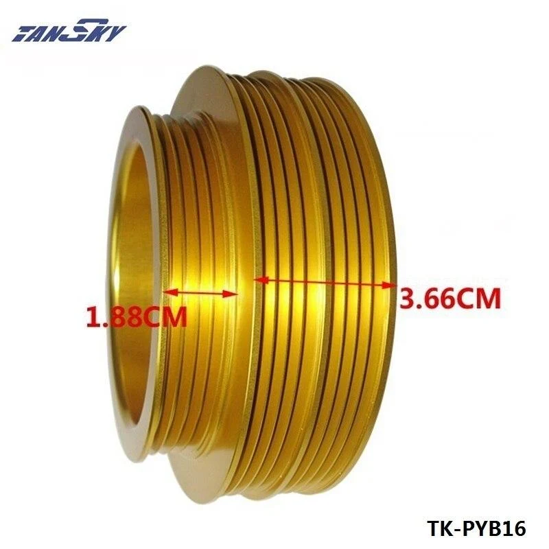 Kurbel-Underdrive-Motorriemenscheibe Gold für HONDA CIVIC 92-00 B16 Z0132 B16A B18C LEICHTES TK-PYB16