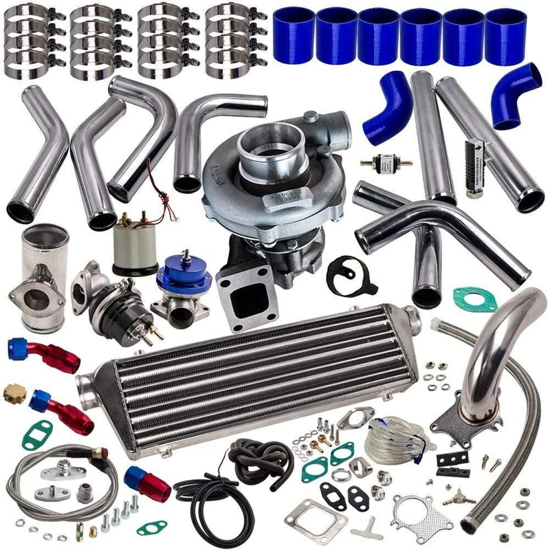 T04e Turbolader Ladeluftkühler Typ-S Blow Off Ventil Wastegate Ladeanzeige Kits Turbo Compressore Turbine Turbolader