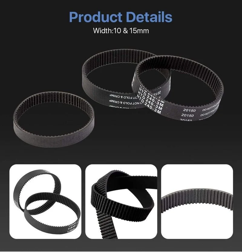 Cloudray HTD 3M Closed-Loop-Gürtel, Gummi-Zahnriemen, verschiedene Getriebe für CO2-Lasergravur-Schneidemaschine/3D-Drucker