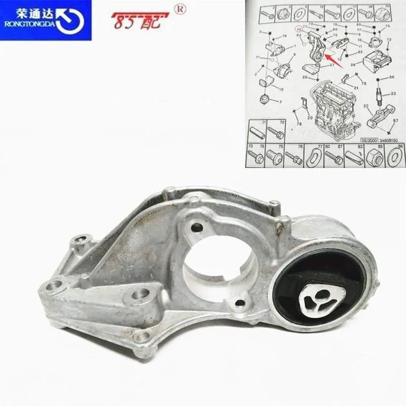 Aluminium hinten unten Motorhalterung 1807L4 1807Z0 9681019380 für Peugeot 206 207 307 308 Citroen C2 1.4 1.6
