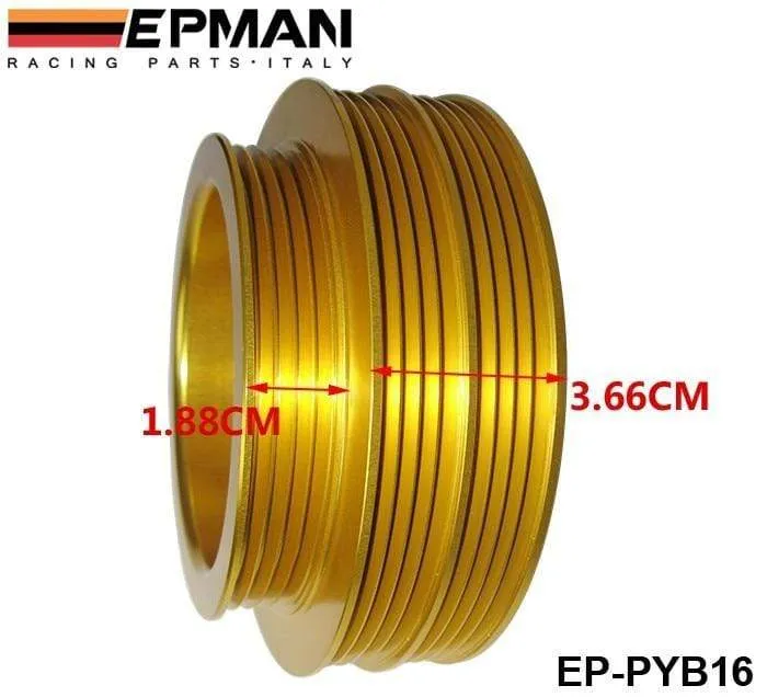 Leichte Kurbel-Underdrive-Motorriemenscheibe Gold für HONDA CIVIC 92-00 B16 Z0132 B16A B18C EP-PYB16