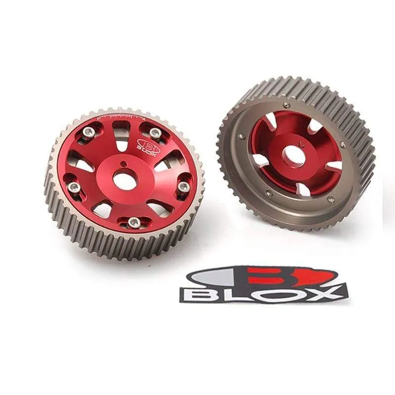 2 Stück verstellbare Nockenwellenräder, Riemenscheibe, Steuergetriebe für Toyota Supra 1JZ 2JZ, TE IN & EX (rot, blau) EP-CG1JZ