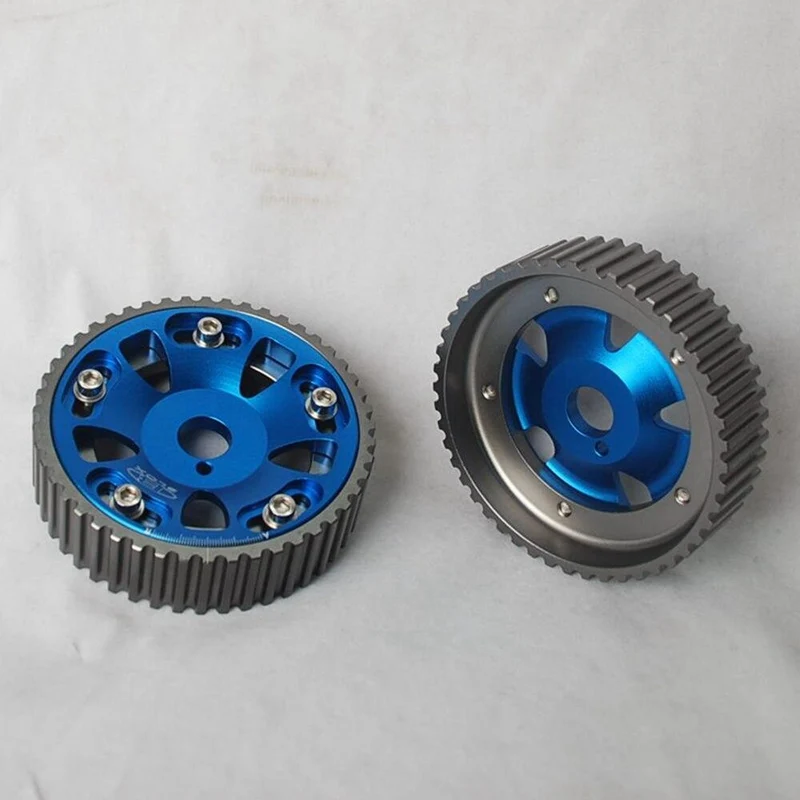 2 Stück verstellbare Nockenwellenräder, Riemenscheibe, Steuergetriebe für Toyota Supra 1JZ 2JZ, TE IN & EX (rot, blau) EP-CG1JZ