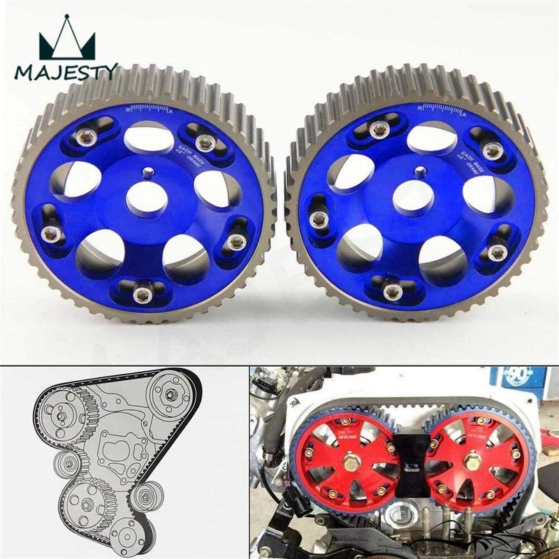 2 STÜCKE Einstellbare Cam Gears Pulley Timing Getriebe für T * OYOTA Supra 1JZ 2JZ