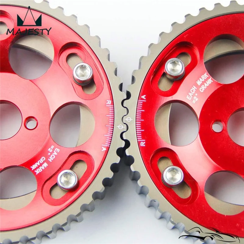 2 STÜCKE Einstellbare Cam Gears Pulley Timing Getriebe für T * OYOTA Supra 1JZ 2JZ
