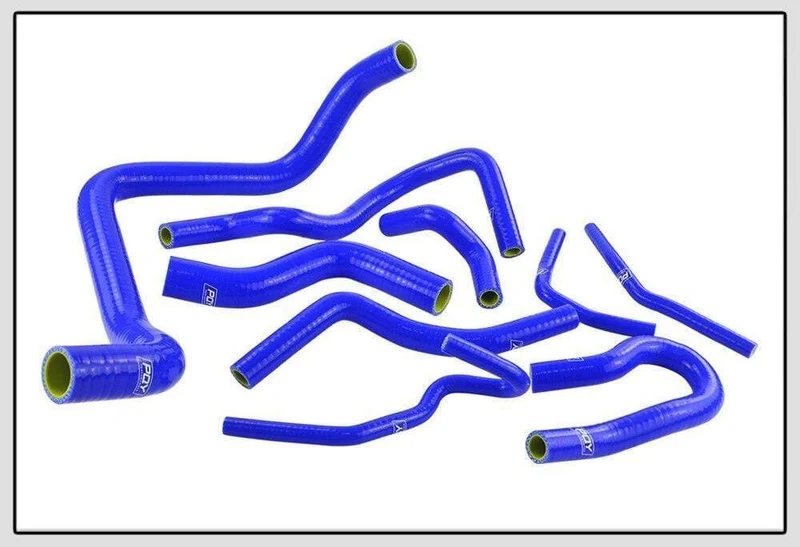 Blau & Gelb 9 Stücke Silikon Kühler Kühlmittel Schlauch Kit Für Honda CIVIC SOHC D15 D16 EG EK 92-00 Mit PQY logo