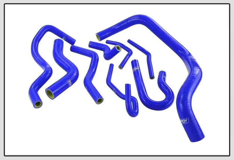 Blau & Gelb 9 Stücke Silikon Kühler Kühlmittel Schlauch Kit Für Honda CIVIC SOHC D15 D16 EG EK 92-00 Mit PQY logo