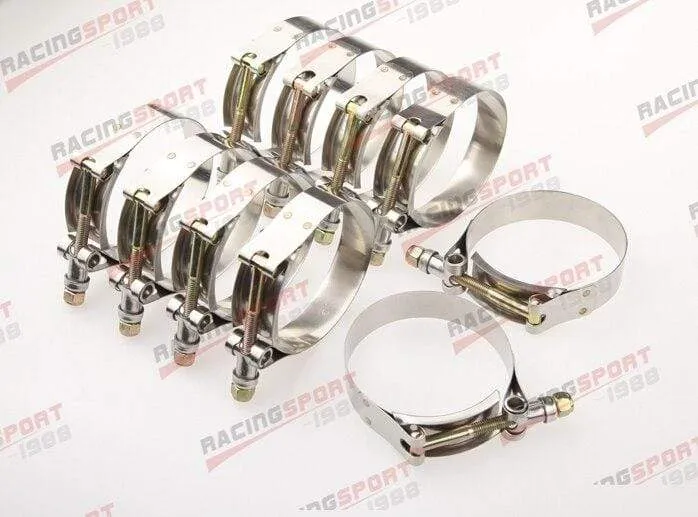 10 STÜCKE 2 "zoll Turbo Rohr Schlauchkupplung T-bolzenschelle Edelstahl 54-62mm