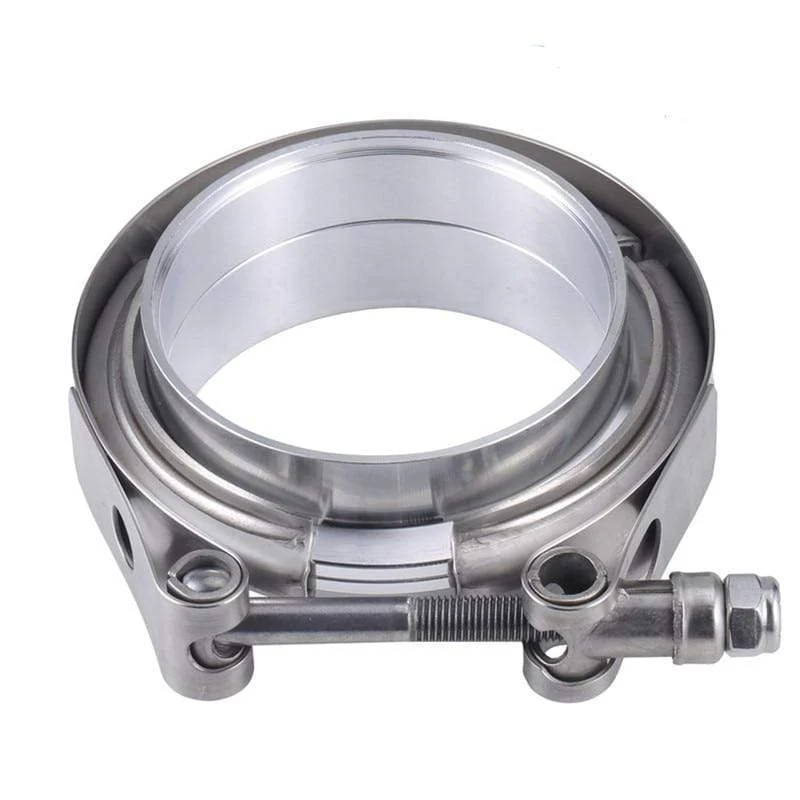 2/2.25/2.5/2.75/3/3.5/4/4.5/5 zoll V-Band Klemme Edelstahl Auspuff Fallrohr Klemme Flache Flansch Montage Auto Zubehör