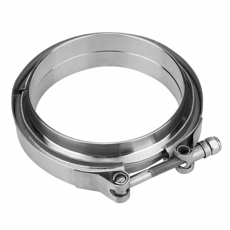 2/2.25/2.5/2.75/3/3.5/4/4.5/5 zoll V-Band Klemme Edelstahl Auspuff Fallrohr Klemme Flache Flansch Montage Auto Zubehör