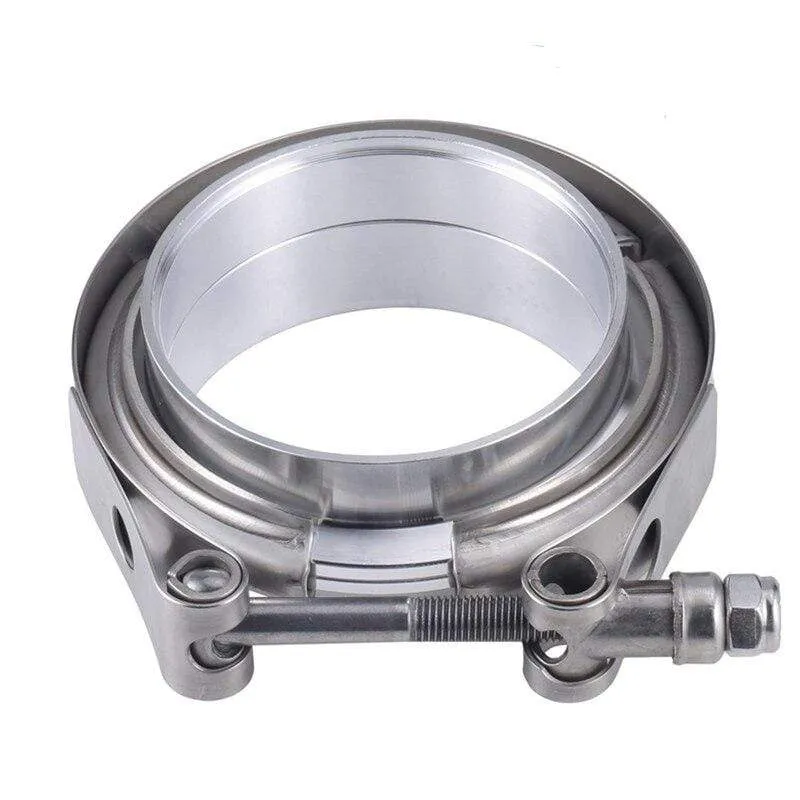 2/2.25/2.5/2.75/3/3.5/4/4.5/5 zoll V-Band Klemme Edelstahl Auspuff Fallrohr Klemme Flache Flansch Montage Auto Zubehör