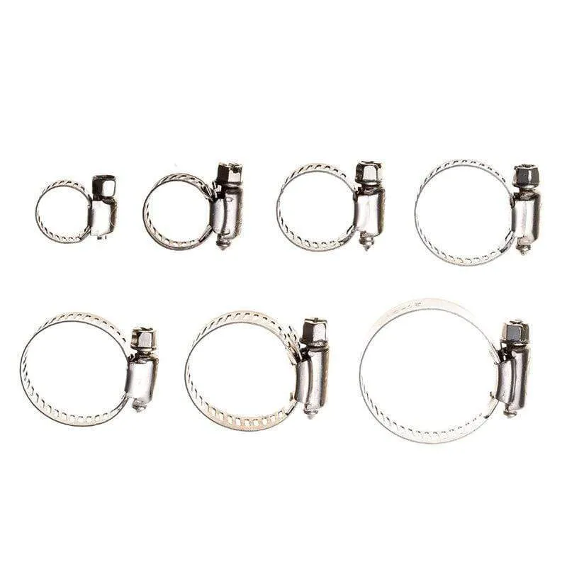 10 stücke Rohr Klemmen Echtem Edelstahl Schlauch Clips Kraftstoff Schlauch Rohr Klemmen Schneckengetriebe Langlebig Anti-oxidation