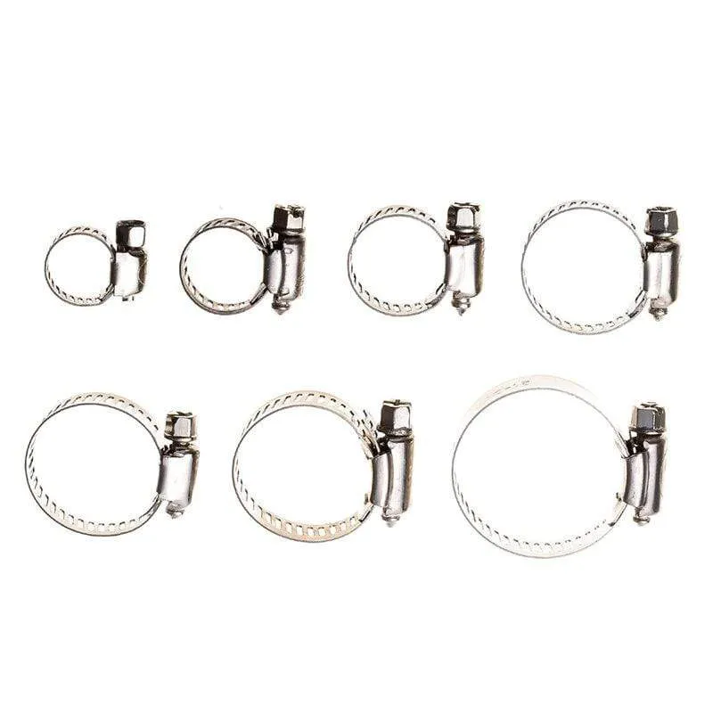 10 stücke Rohr Klemmen Echtem Edelstahl Schlauch Clips Kraftstoff Schlauch Rohr Klemmen Schneckengetriebe Langlebig Anti-oxidation