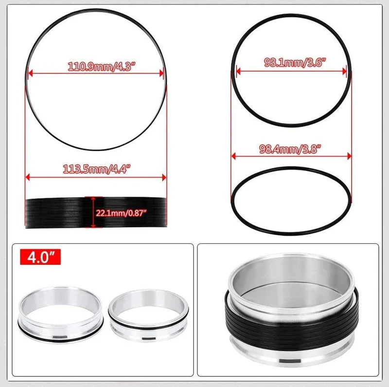 1 Stück 2.0" 2.5" 3.0" 3.5" 4.0" Klemmsystem Montage Auspuff V-Band Klemme Schnellspanner für OD Auspuff/Ladeluftkühler Rohr/Turbo