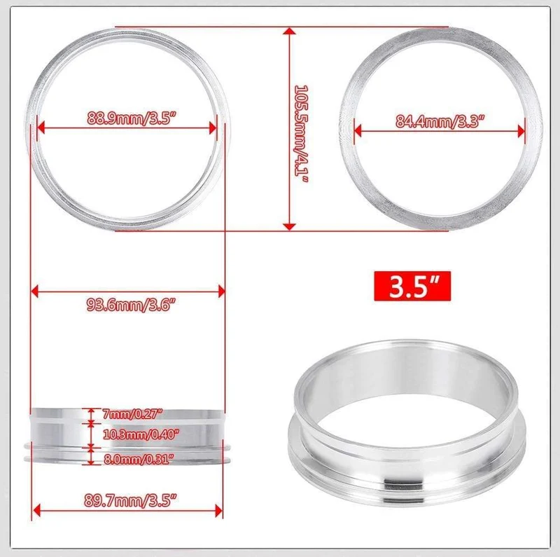 1 Stück 2.0" 2.5" 3.0" 3.5" 4.0" Klemmsystem Montage Auspuff V-Band Klemme Schnellspanner für OD Auspuff/Ladeluftkühler Rohr/Turbo