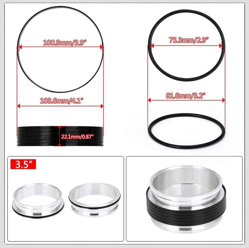 1 Stück 2.0" 2.5" 3.0" 3.5" 4.0" Klemmsystem Montage Auspuff V-Band Klemme Schnellspanner für OD Auspuff/Ladeluftkühler Rohr/Turbo