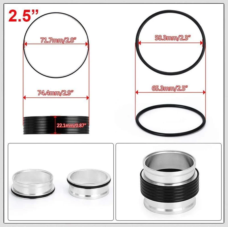 1 Stück 2.0" 2.5" 3.0" 3.5" 4.0" Klemmsystem Montage Auspuff V-Band Klemme Schnellspanner für OD Auspuff/Ladeluftkühler Rohr/Turbo