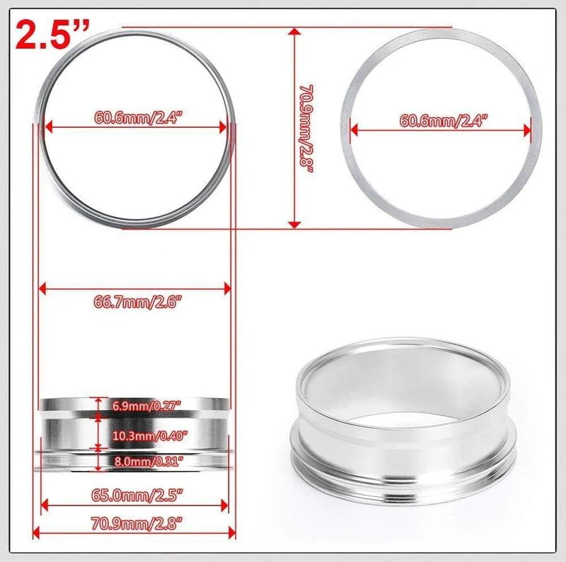 1 Stück 2.0" 2.5" 3.0" 3.5" 4.0" Klemmsystem Montage Auspuff V-Band Klemme Schnellspanner für OD Auspuff/Ladeluftkühler Rohr/Turbo