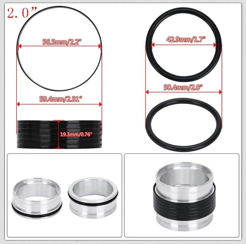 1 Stück 2.0" 2.5" 3.0" 3.5" 4.0" Klemmsystem Montage Auspuff V-Band Klemme Schnellspanner für OD Auspuff/Ladeluftkühler Rohr/Turbo