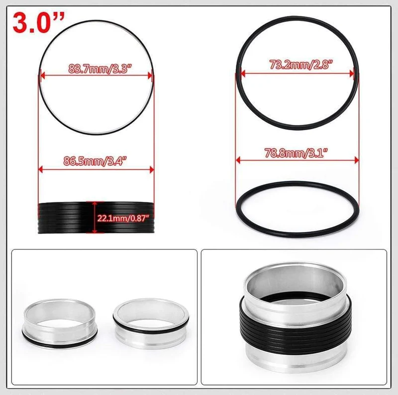 1 Stück 2.0" 2.5" 3.0" 3.5" 4.0" Klemmsystem Montage Auspuff V-Band Klemme Schnellspanner für OD Auspuff/Ladeluftkühler Rohr/Turbo