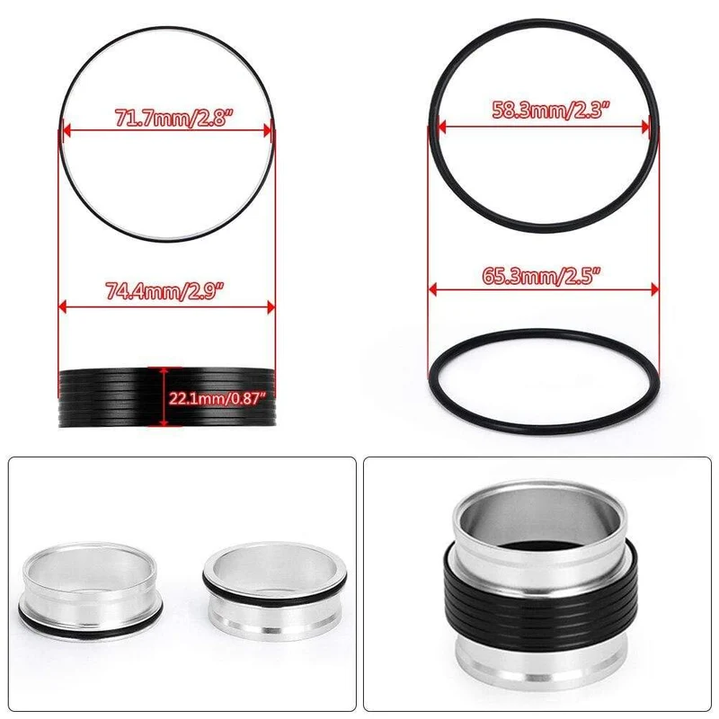1 Stück 2.0" 2.5" 3.0" 3.5" 4.0" Klemmsystem Montage Auspuff V-Band Klemme Schnellspanner für OD Auspuff/Ladeluftkühler Rohr/Turbo