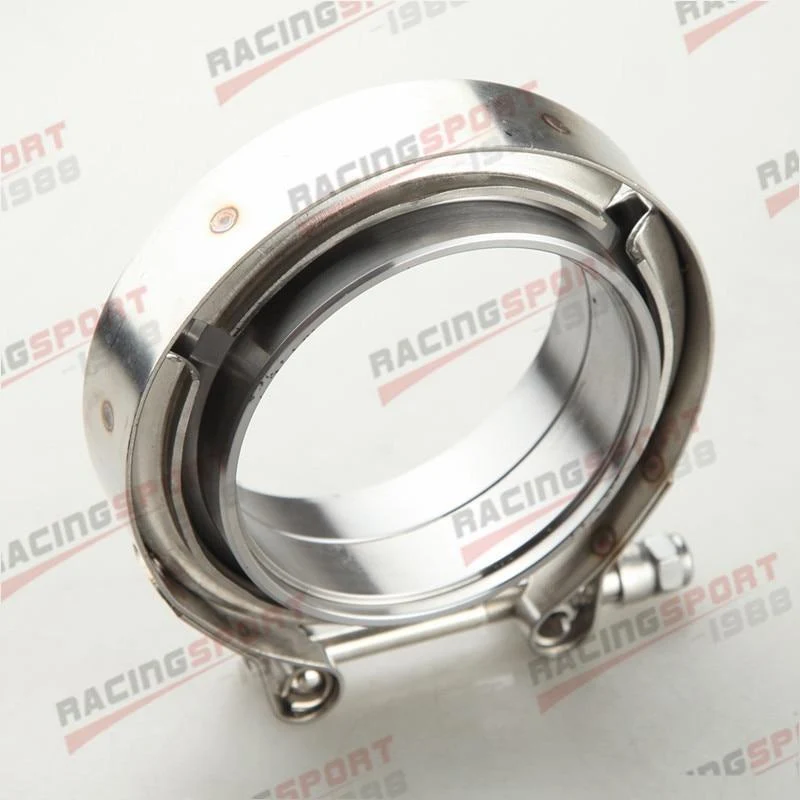 1.5" 1.75" 2" 2.25" 2.5" 2.75" 3" 3.5" 4"Turbo-Auspuff-V-Band-Klemme und Baustahl-Flanschsatz mit Außen- und Innengewinde
