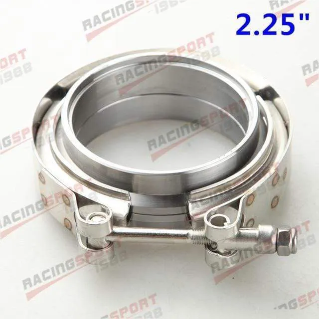 1.5" 1.75" 2" 2.25" 2.5" 2.75" 3" 3.5" 4"Turbo-Auspuff-V-Band-Klemme und Baustahl-Flanschsatz mit Außen- und Innengewinde