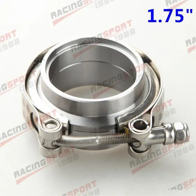 1.5" 1.75" 2" 2.25" 2.5" 2.75" 3" 3.5" 4"Turbo-Auspuff-V-Band-Klemme und Baustahl-Flanschsatz mit Außen- und Innengewinde