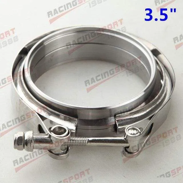 1.5" 1.75" 2" 2.25" 2.5" 2.75" 3" 3.5" 4"Turbo-Auspuff-V-Band-Klemme und Baustahl-Flanschsatz mit Außen- und Innengewinde