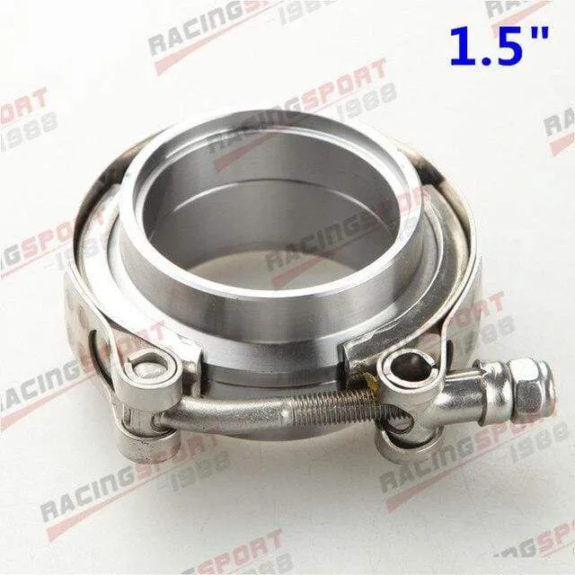 1.5" 1.75" 2" 2.25" 2.5" 2.75" 3" 3.5" 4"Turbo-Auspuff-V-Band-Klemme und Baustahl-Flanschsatz mit Außen- und Innengewinde