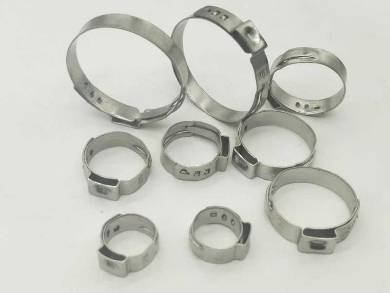 Mittleren größe rohr Klemmen Hohe Qualität 4PCS Edelstahl 304 Einzigen Ohr Schlauch Klemmen Sortiment