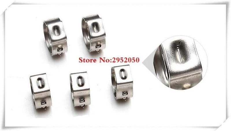 Mittleren größe rohr Klemmen Hohe Qualität 4PCS Edelstahl 304 Einzigen Ohr Schlauch Klemmen Sortiment
