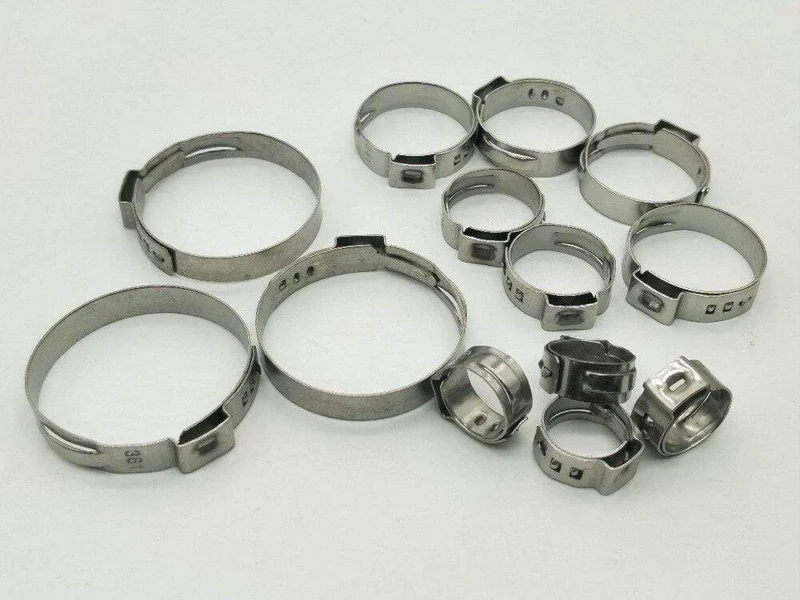 Mittleren größe rohr Klemmen Hohe Qualität 4PCS Edelstahl 304 Einzigen Ohr Schlauch Klemmen Sortiment
