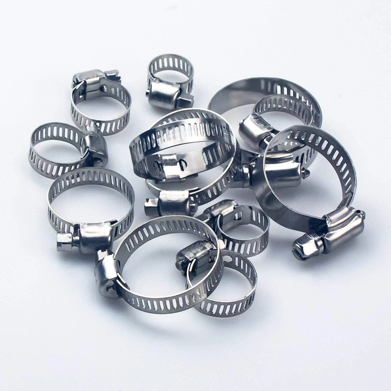 5 Stück 6 mm-25 mm Mini-Kraftstoffleitungsrohr-Schlauchschellen aus Edelstahl, optionale Größe für Luftschlauch, Wasserleitung, Kraftstoffschlauch, Silikon