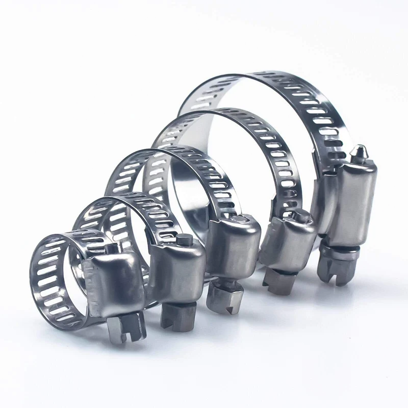 5 Stück 6 mm-25 mm Mini-Kraftstoffleitungsrohr-Schlauchschellen aus Edelstahl, optionale Größe für Luftschlauch, Wasserleitung, Kraftstoffschlauch, Silikon