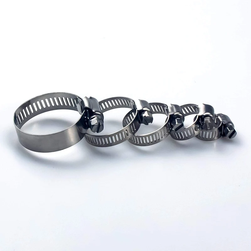 5 Stück 6 mm-25 mm Mini-Kraftstoffleitungsrohr-Schlauchschellen aus Edelstahl, optionale Größe für Luftschlauch, Wasserleitung, Kraftstoffschlauch, Silikon