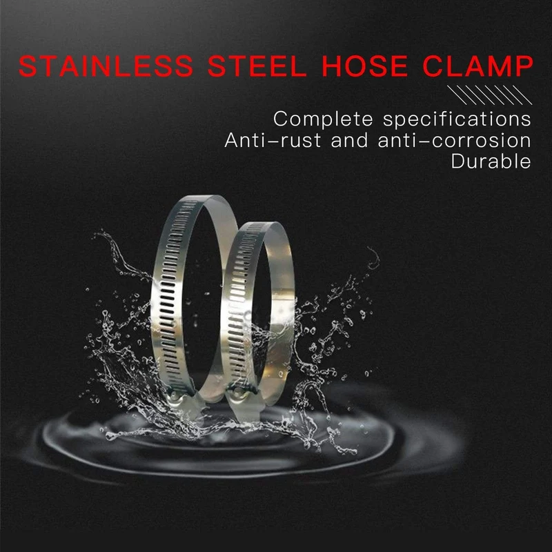 5 Stück 6 mm-25 mm Mini-Kraftstoffleitungsrohr-Schlauchschellen aus Edelstahl, optionale Größe für Luftschlauch, Wasserleitung, Kraftstoffschlauch, Silikon