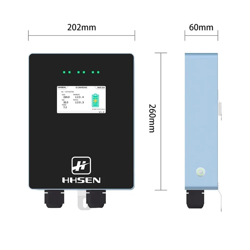 EV-Ladegerät Wallbox-Station 16 Ampere Elektrofahrzeug-Ladegerät EVSE 3.84 kW Kompatibel für alle Elektro-EV-Autos j1772 Typ2 240 240 V