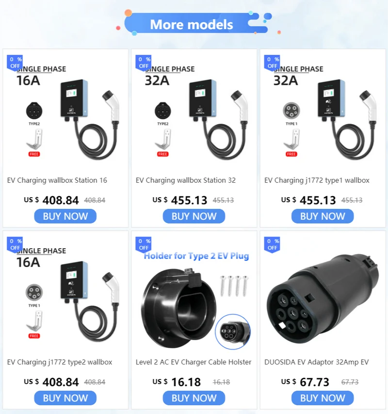 EV-Ladegerät Wallbox-Station 16 Ampere Elektrofahrzeug-Ladegerät EVSE 3.84 kW Kompatibel für alle Elektro-EV-Autos j1772 Typ2 240 240 V