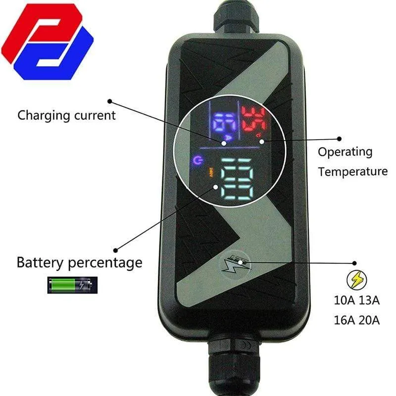 Tragbares EV-Schnellladegerät SAE J1772 10A 13A 16A 20A Home-Ladestation für Elektrofahrzeuge EVSE-Station Typ 1 für Ford für Nissan