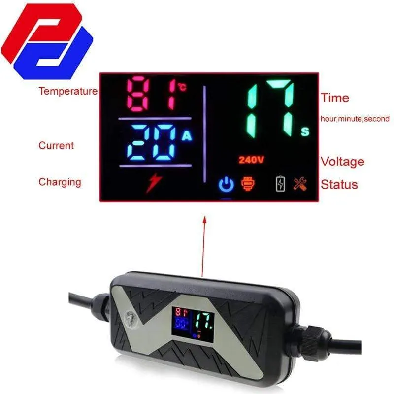 Tragbares EV-Schnellladegerät SAE J1772 10A 13A 16A 20A Home-Ladestation für Elektrofahrzeuge EVSE-Station Typ 1 für Ford für Nissan