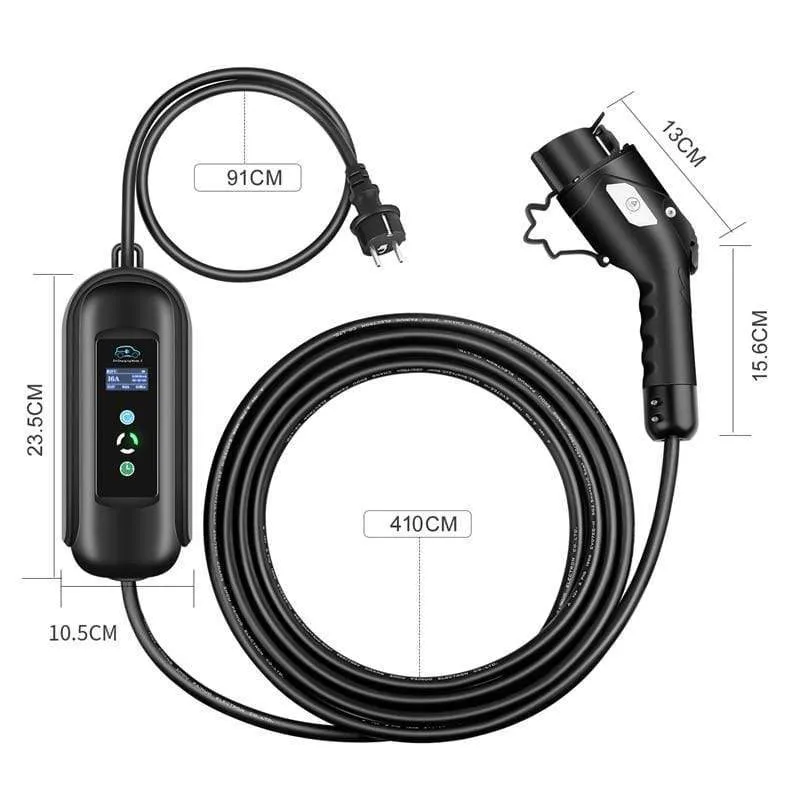 Ladetimer EV-Ladekabel Typ 1 J1772 Typ 2 IEC62196 Timerfunktion Mobile EVSE Elektrofahrzeug Autowarenfabrik