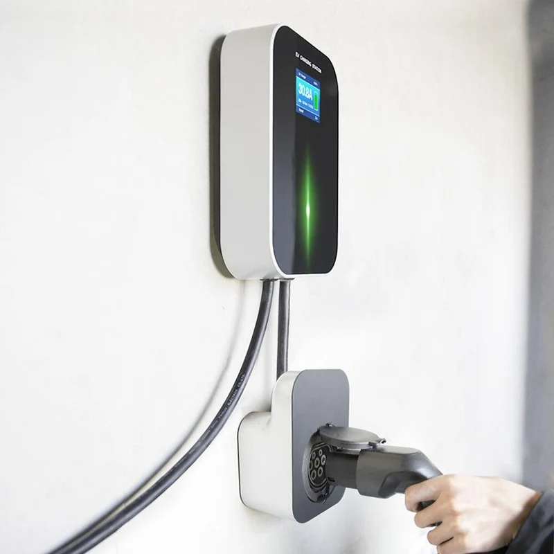 EV-Ladegerät EVSE Wallbox Wifi-Ladestation für Elektrofahrzeuge APP mit Typ-2-Buchse 32A 1Phase IEC 62196-2 für Audi BMW