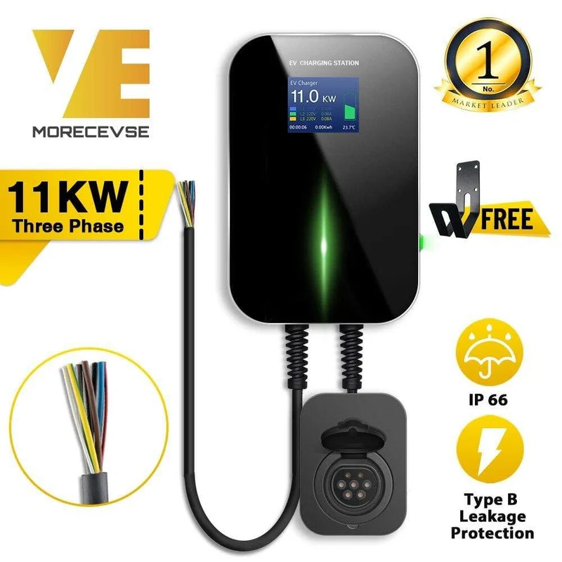 16A 3Phasen EV Ladegerät Ladestation für Elektrofahrzeuge EVSE Wallbox Typ 2 Steckdose IEC 62196-2 für Audi Mercedes-Benz, Hyundai