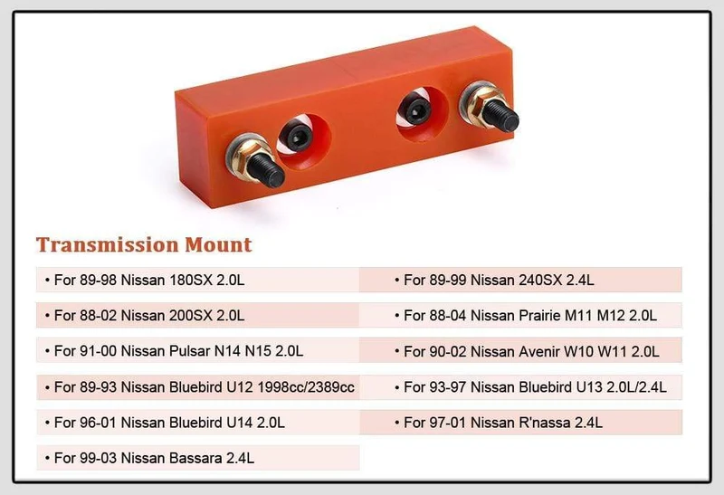 WLR – Polyurethan-Motorgetriebehalterung für 88–03 Nissan Silvia S13 S14 S15 180SX 200SX 240SX KA24 SR20 WLR-TMN11