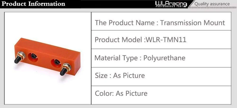 WLR – Polyurethan-Motorgetriebehalterung für 88–03 Nissan Silvia S13 S14 S15 180SX 200SX 240SX KA24 SR20 WLR-TMN11