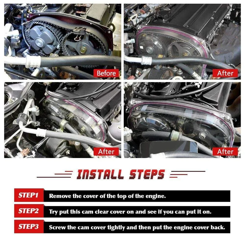 Klar Cam Getriebe Abdeckung Zahnriemen Pulley Für Mitsubishi Lancer Evolution EVO 9 IX Mivec 4G63 JR6334