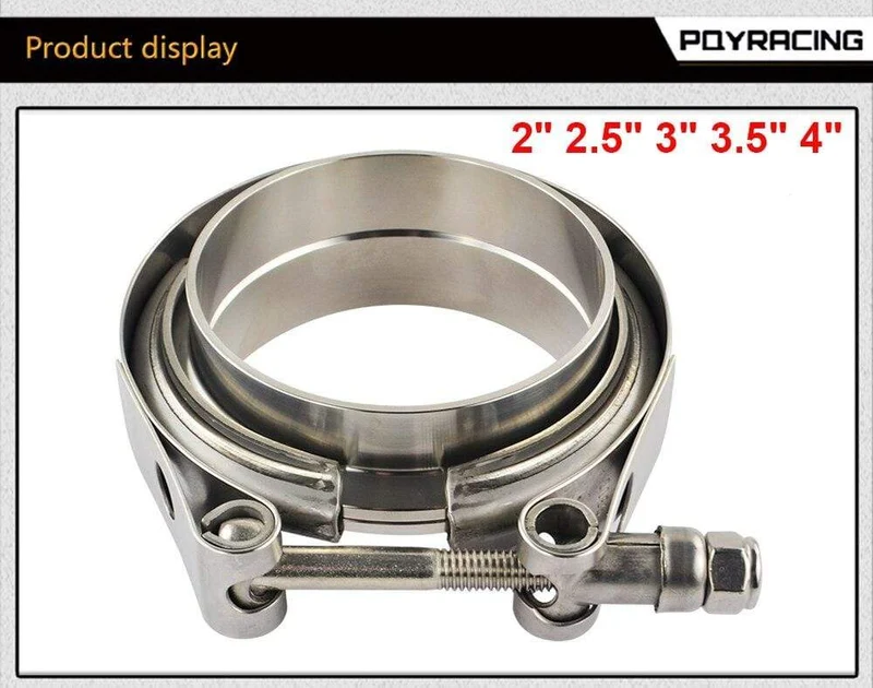 2" 2.5" 3" 3.5" 4" Auto Motorrad Stahl Edelstahl Flansch V-Band Auspuffschelle V-Band 1.5 2 2.5 3 3.5 4 Zoll Vband Schellen