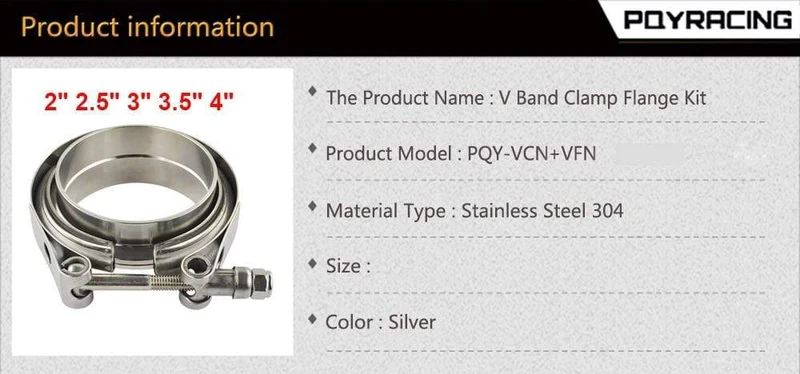 2" 2.5" 3" 3.5" 4" Auto Motorrad Stahl Edelstahl Flansch V-Band Auspuffschelle V-Band 1.5 2 2.5 3 3.5 4 Zoll Vband Schellen